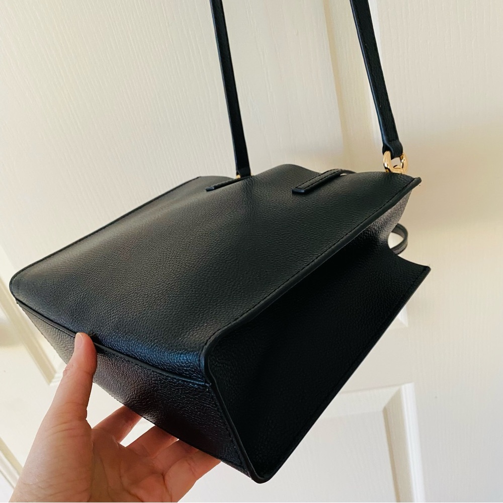 $350 Marc Jacobs Mini Grind Black Pebble Leather Tote/Crossbody Bag - Picture 13 of 16